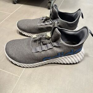 Adidas Men’s Charcoal Sneakers with Blue writing